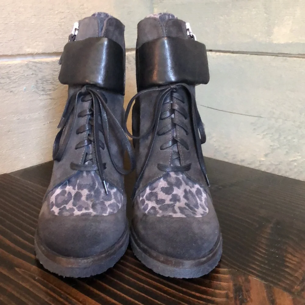 Made in Italy Vic Wedge Leather Sneakers - Picture 3 of 14